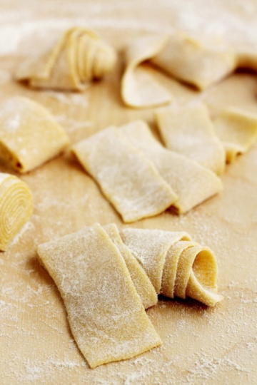 Pappardelle, dieta mesdhetare.