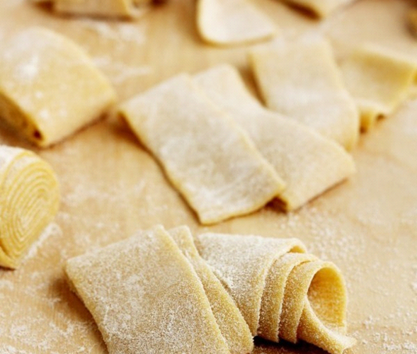 Pappardelle, dieta mesdhetare.